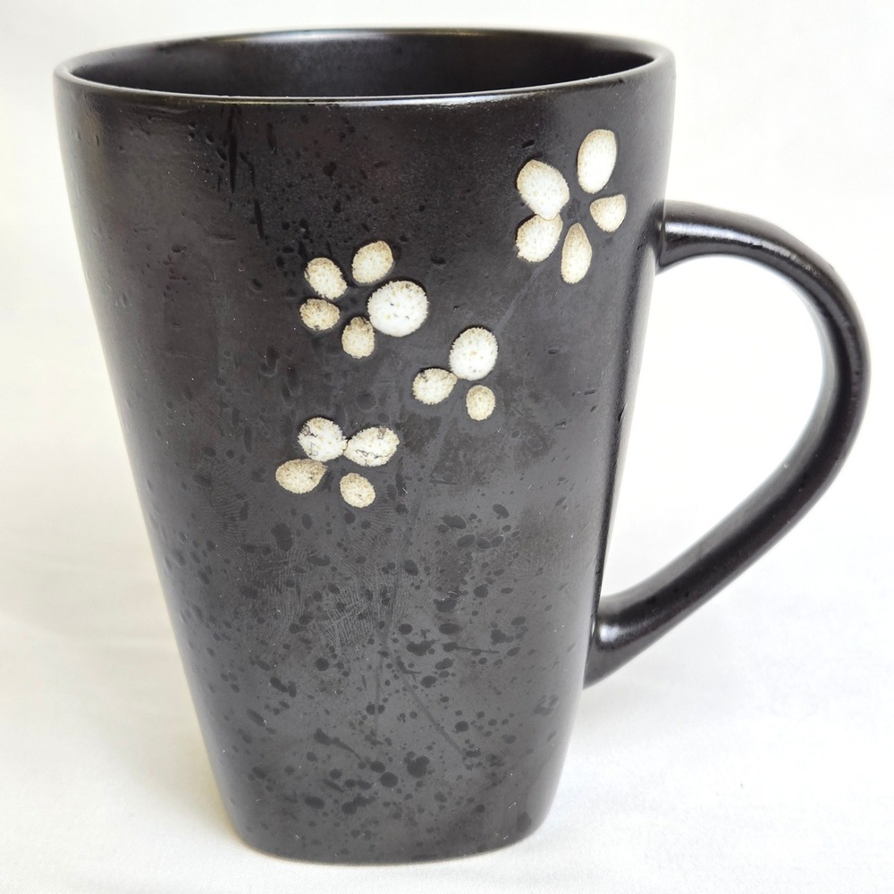 Home‎ Trends Sylvan Sprigs Coffee/Tea Mug, Brown w/ Flower Blossoms